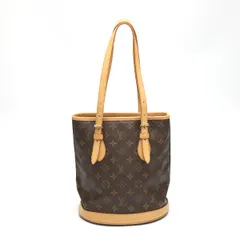 ルイヴィトン M42238 モノグラム トートバッグ バケットPM ハンドバッグ LOUIS VUITTON ブラウン