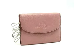 COACH コーチ レザー 6連 キーケース 鍵入れ レディース ピンク系 DH7867