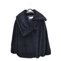 MaxMara ネイビー テディベア ケープ ポンチョ 美品 MaxMara ネイビー テディベア ケープ ポンチョ 美品 - メルカリ