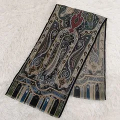 ETRO  ペイズリー柄ショール  イタリア製 シルク ウール