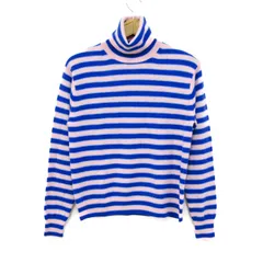 ユニクロ セーター トップス 長袖 タートルネック ニット カシミヤ マルニコラボ レディース Mサイズ 青×ピンク UNIQLO 【中古】