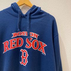 古着 XL MLB 公式 ボストン・レッドソックス スウェット パーカー 紺