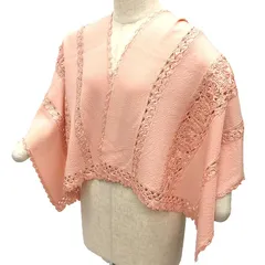 全国送料無料 京やR161 レースショール 着物ショール ストール リボンヤーン シルク 透かし編み オールシーズン 和装ショール 洋服 和装洋装兼用 美品 訪問着 附下色無地 小紋 紬江戸小紋 フォーマルからカジュアル 袷の着物 夏着物 紗 絽 麻 浴衣