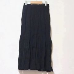 【Loueme】　フレアロングスカート・ソフトタッチワッシャーフレアスカート