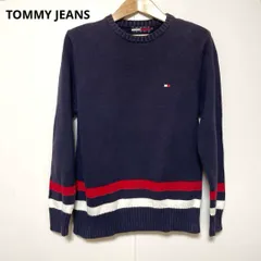 TOMMY JEANS トミージーンズ ネイビー ストライプ ニットセーター M
