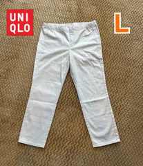 ユニクロ　レディース　イージークロップド　レギンスパンツ　ホワイトベージュ　L   新品未使用