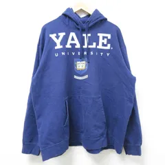 XL/古着 長袖 スウェット パーカー メンズ YALE イエール 大学 紺 ネイビー 25feb25 中古 スエット トレーナー トップス