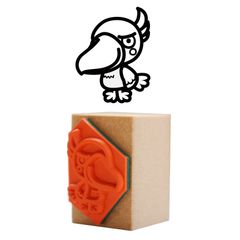 ハンコ ハシビロコウ かわいいスタンプ・はんこ・ゴム印 動かない鳥・動物 印影サイズ：縦22mm、横17mm