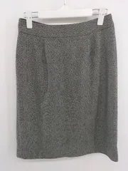 ◇ A day in the life UNITED ARROWS バックジップ 膝丈 スカート サイズ36 ブラック系 レディース P  【1301200000494】