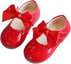しあわせ倉庫 キッズ シューズ 女の子 ベビー フォーマル 靴 子供靴 結婚式 発表会 入園式(レッド,  16.5～17.0 cm)