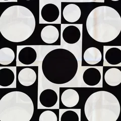 生地・ハギレ　黒×白