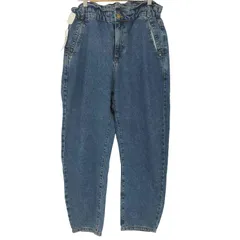 ザラ ZARA BAGGY PAPERBAG ハイライズデニムパンツ レディース  40