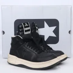 28.5cm RICK OWENS DRKSHDW × CONVERSE TURBOWPN Mid レザースニーカー