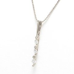 K18WG　ネックレス　ダイヤモンド 0.30ct　40.5cm 【中古】 商品番号 B-156830