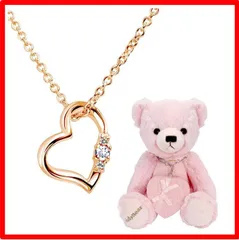 【送料無料 】12月誕生石 タンザナイト・ピンクベア [シアーズ] 天然ダイヤ ラブ ハート ネックレス レディース ピンクカラー タンザナイト (12月) テ