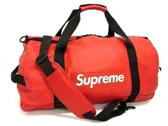 ■新品■未使用■ NIKE ナイキ シュプリーム コラボ レザー ボストンバッグ トラベルバッグ ショルダー レッド系×ブラック系 FJ8222