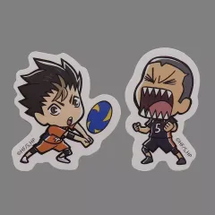 【中古】シール・ステッカー 西谷夕＆田中龍之介 「ハイキュー!! ダイカットステッカーミニ 2P(2種セット)」 セリア・ダイソー限定