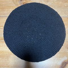 ハンドメイド　ビッグベレー　黒　春夏　タム　レゲェキャップ　男女兼用　コットン系　58〜62cmまでのフリーサイズ　ココナッツ　メンズ