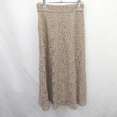 ◇ ⊂ プロポーションボディドレッシング 花柄 膝下丈 フレア 花柄レーススカート サイズ3 ライトピンク系 レディース E  【1508060025159】