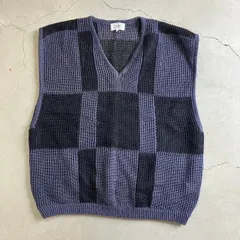 00's vintage   ニットベスト　ネイビー　アーカイブ グランジ y2k パンク