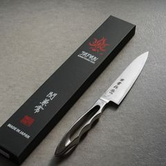 【関兼常】 包丁 ペティナイフ 120mm V金10号 17層ダマスカス オールステンレス 送料無料 ギフトラッピング対応 kc-194