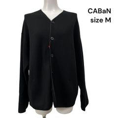 希少【CABaN】コットンカシミヤ ミラノリブVネックジャケット[ブラック