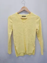 ◇ ⊇ JOURNAL STANDARD ジャーナルスタンダード Vネック 長袖 プルオーバー ニット 表記なし イエロー レディース E  【1506110004123】