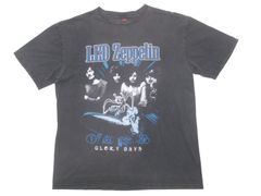 レッド・ツェッペリン コットン プリント ブートTシャツ XL 黒 USA古着 ロックT バンドT