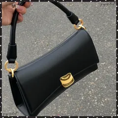 スクエア2way ハンドバッグ 韓国風 レディース 手提げバッグ 斜めがけ PUレザーかばん おしゃれ オフィス カジュアル レトロ 上品合皮 ショルダーバッグ コンパクトバッグ 肩掛けバッグ レディースバッグ黒