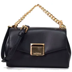 マイケルコース バッグ MICHAEL KORS レザー リタ スモール クロスボディ 斜め掛け 2way ショルダー チェーン ハンドバッグ クラッチ ブラック 35T0GXPC1O
