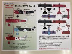 ライフライクデカール LD48028 フォッカー D.VII パート2 1/48デカール