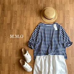 M.M.O ドロップショルダー ボーダー 7分袖 カットソー