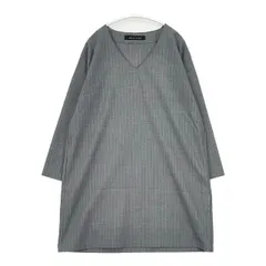 mizuiro-ind ストライプ ウール混 ワンピース チュニック グレー レディース ミズイロインド【中古】5-1013T∞