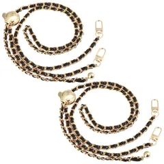 スマホ ポーチ 付け替え リング 調整可能 クロスボディバッグ 120cm チェーン 黒 ストラップ 金 ショルダー 2個 sakurawing