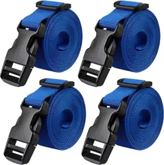 fogman 荷締めベルト 固定ベルト バンド スーツケースベルト 荷造り 結束 耐久性 4本セット ブルー 2m(ブルー 2m)