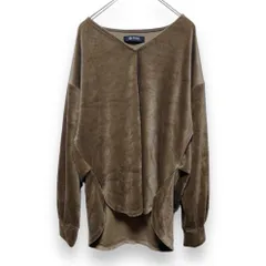 【アウトレット】nano universe ナノユニバース　ベロア Ｖネックカットソー　レディース