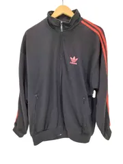 アディダス adidas 90-00S トレフォイルロゴ 万国旗タグ スリーストライプライン ジップアップ トラック ジャケット メンズ import：L 
