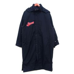 ミズノ MIZUNO 中綿 コート ロング フード 東京城南ボーイズ ロゴ 立体刺繍 プリント M ブラック 黒 /HT26