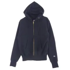 Champion チャンピオン C5-U102 USA製 復刻 REVERSE WEAVE リバースウィーブ 赤単タグ 12.5オンス フルジップ スウェット パーカー ブラック系 L【中古】