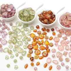 約60-80個】 透かしビーズ ミックス【50g 手芸 ハンドメイド デコホイップ アクセサリー レトロ アンティーク 手芸 ブレスレット ハンドメイド 自由に組み合 材料 ビーズ ハンドメイドパーツ 初心者向け DIY用 手作りキットカラフルなブレスレットス