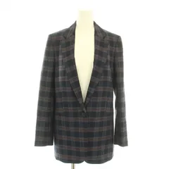 ポールスミス PAUL SMITH 21AW テーラードジャケット シングル 1B センターベント チェック柄 ウール 38 M 紺 ネイビー 赤 レッド /YT