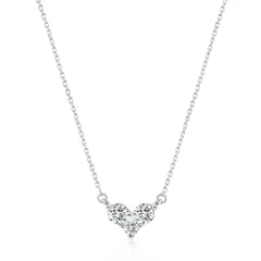 【特価セール】ネックレス bird] レディース [暖かい心] ハートネックレス 三粒 5Aジルコニア 金属アレルギー対応 [Free ペンダント女性鎖骨チェーン 繊細な ジュエリー アクセサリーお母さん 誕生日 母の日のプレゼント