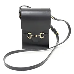 GUCCI グッチ ホースビット 1955 ミニバッグ レザー ブラック ゴールド金具 ショルダーバッグ 625615【中古】