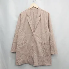 ◇ Θ Kastane カスタネ カルゼ 長袖 テーラードジャケット サイズF ピンクベージュ系 レディース E  【1504210002810】