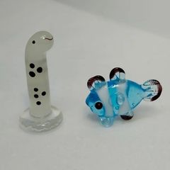 チンアナゴと熱帯魚　ミニチュアガラス細工　アクアリウム