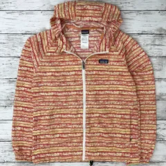 【キッズXL(14-16)】patagonia パタゴニア ウィンドブレーカー ナイロンジャケット/フード付き ジップアップ/マルチカラー オレンジ 総柄/子供服 雨具 レインウェア/STY64231SP15/ 服飾 (72-2025-0624-KO-003)