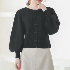 夢展望公式 [新品未使用] パワショルチャイナカーディガン [ブラック] 他カラー別ページ有 newlyme ニットトップス ニットカーディガン（長袖） 531827-05