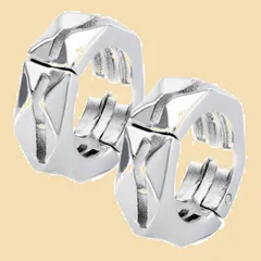 【特価商品】フェイクピアス メンズ INTERNATIONAL] イヤリング イヤーカフ フープイヤリング [SEIYA ダイヤカット 両耳 2個セット