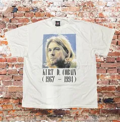 2007 NIRVANA カート コバーン バンド 追悼 Tシャツ 楽天市場】Kurt Cobain Print Tee カート・コバーン 追悼Tシャツ
