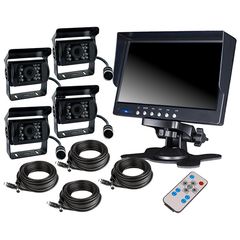 7인치 4분할 온 대시 모니터 백 카메라 4대 세트 적외선 LED 탑재 안심의 암시 카메라 24V차 대형차 트럭 등에 노이즈 대책 완료 도요타 이스즈 히노 FUSO UD TRUCKS 마쓰다